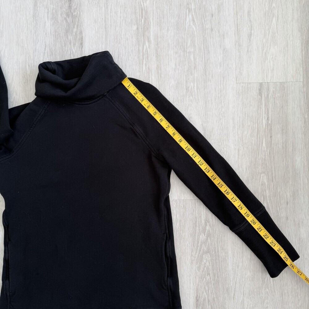 LULULEMON To You Sweater Sz 6 Black High Neck Kangaroo Pocket Sweatshirt EUC - Picture 9 of 13
